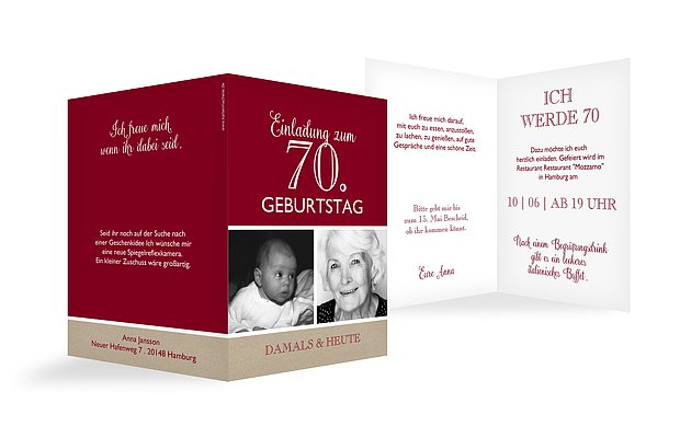 Einladung Zum 70. Geburtstag: Einladungskarten Gestalten dedans Vorschläge Für Geburtstagseinladungen