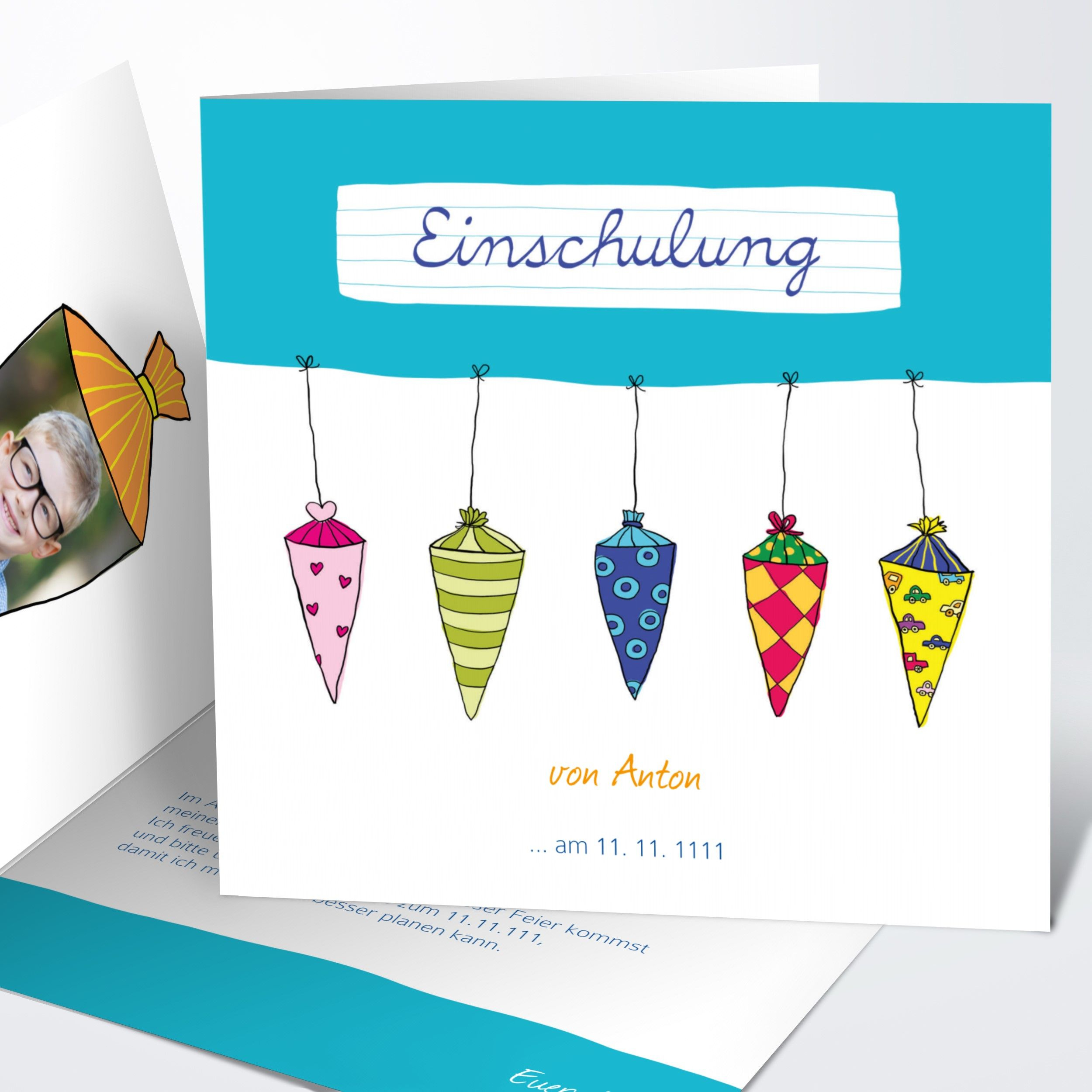 Einladungen Zur Einschulung Schultüte Detail | Einladung serapportantà Einladung Einschulung