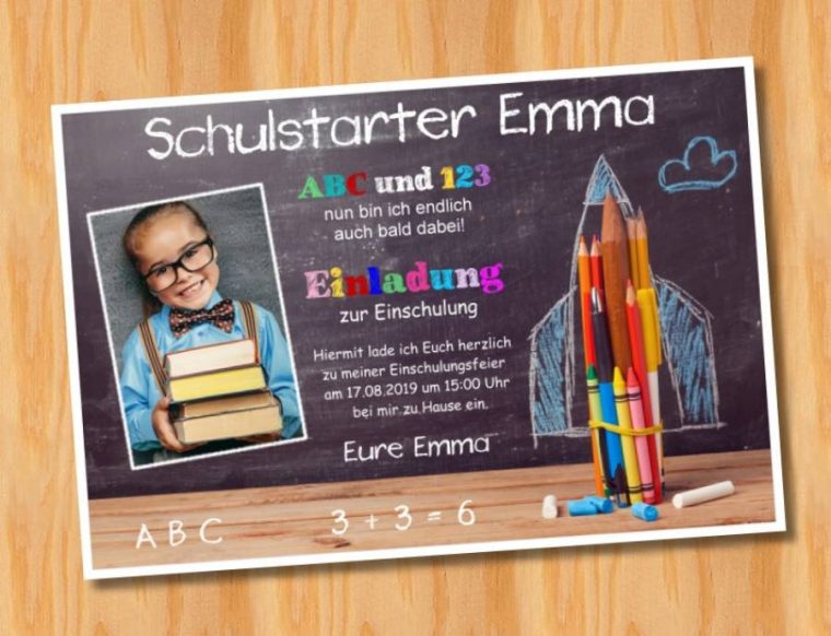 Einladungskarten Einschulung concernant Einladungskarten Einschulung