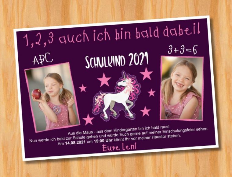 Einladungskarten Einschulung dedans Einladungskarten Einschulung