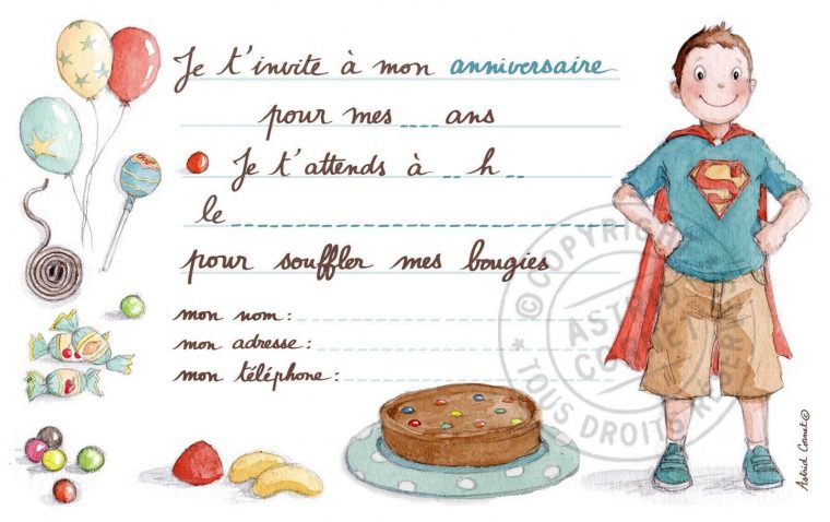 Épinglé Sur Cartes D Invitation Anniversaire intérieur Carte D Invitation A Imprimer