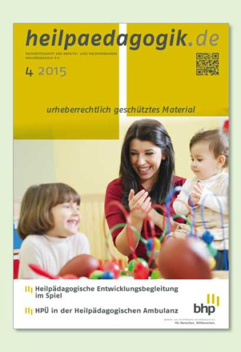 Fachzeitschrift „Heilpaedagogik.de" – Ausgabe 04/2015 concernant Heilpädagogin Ausbildung