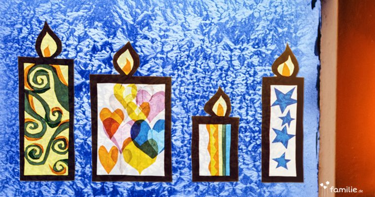 Fensterbild Für Den Advent | Familie.de | Fensterdeko concernant Basteln Mit Tonpapier Vorlagen Weihnachten