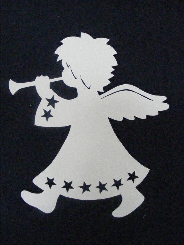 Fensterbild Tonkarton Weihnachten Engel | Scherenschnitt pour Basteln Mit Tonpapier Vorlagen Weihnachten