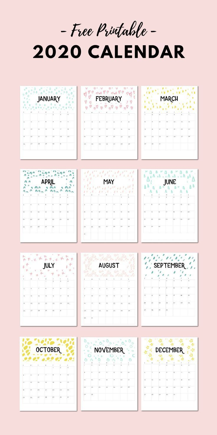 Free Printable 2020 Calendar. — Gathering Beauty intérieur Kalender Zum Selber Gestalten