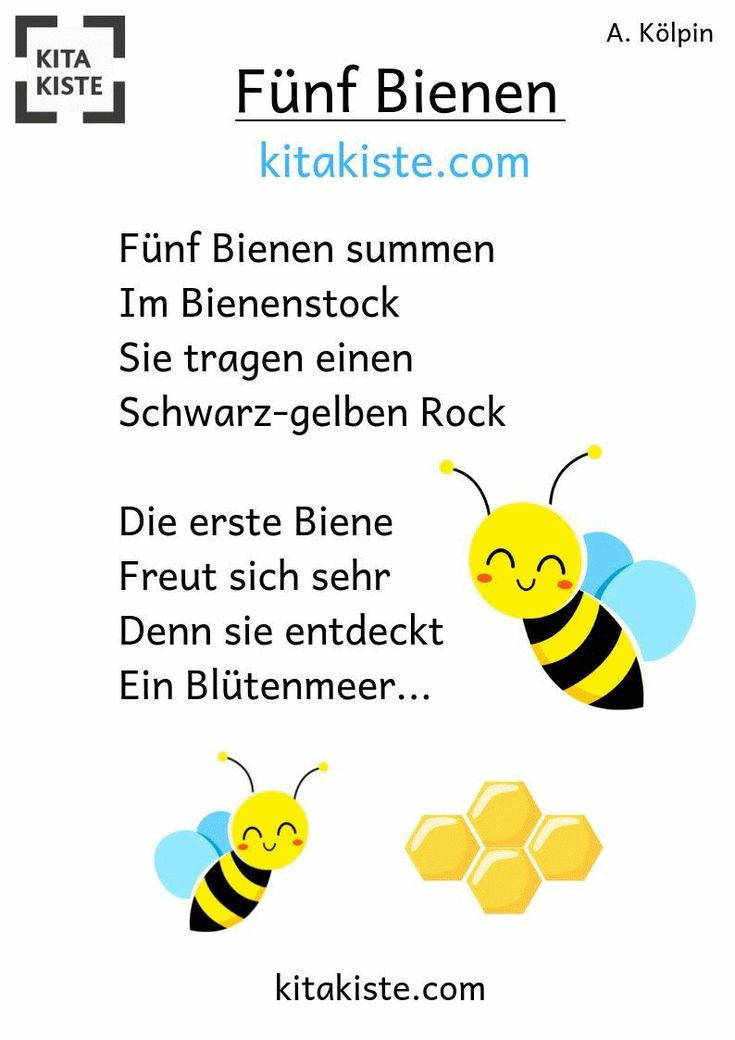 "Fünf Bienen" – Fingerspiel Über Die Arbeitsteilung Der dedans Fingerspiel Kindergarten