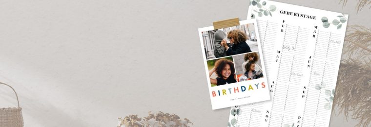 Geburtstagskalender: Unikate Online Gestalten & Bestellen destiné Geburtstagskalender Selbst Gestalten Kostenlos