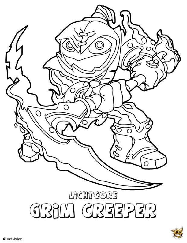 Grim Creeper Est Un Coloriage De Skylanders à Coloriage Skylanders Trap Team