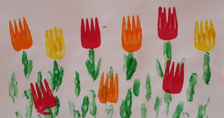 Handii Made: Tulpen Mit Gabeldruck avec Kreatives Gestalten Mit Kindern