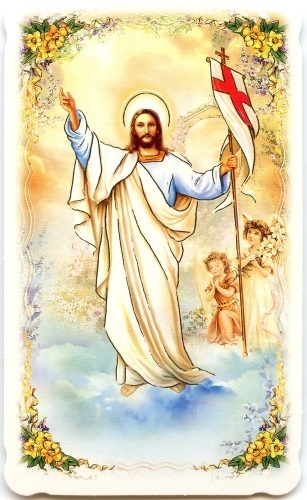 Heiligenbildchen Mit Goldverzierung Ostern Jesus 10,6 X 6,4 Cm pour Ostern Jesus Auferstehung