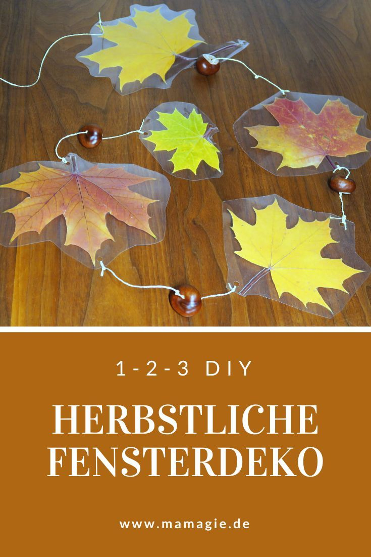 Herbstliche Fensterdeko Mit Bunten Blättern | Basteln intérieur Herbstdeko Basteln Kindergarten