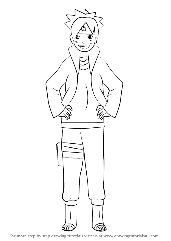 How To Draw Boruto Uzumaki From Naruto dedans Coloriage Ino