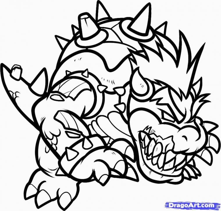 How To Draw Zombie Bowser Zombie Bowser Step By Step For encequiconcerne Coloriage Bowser Jr