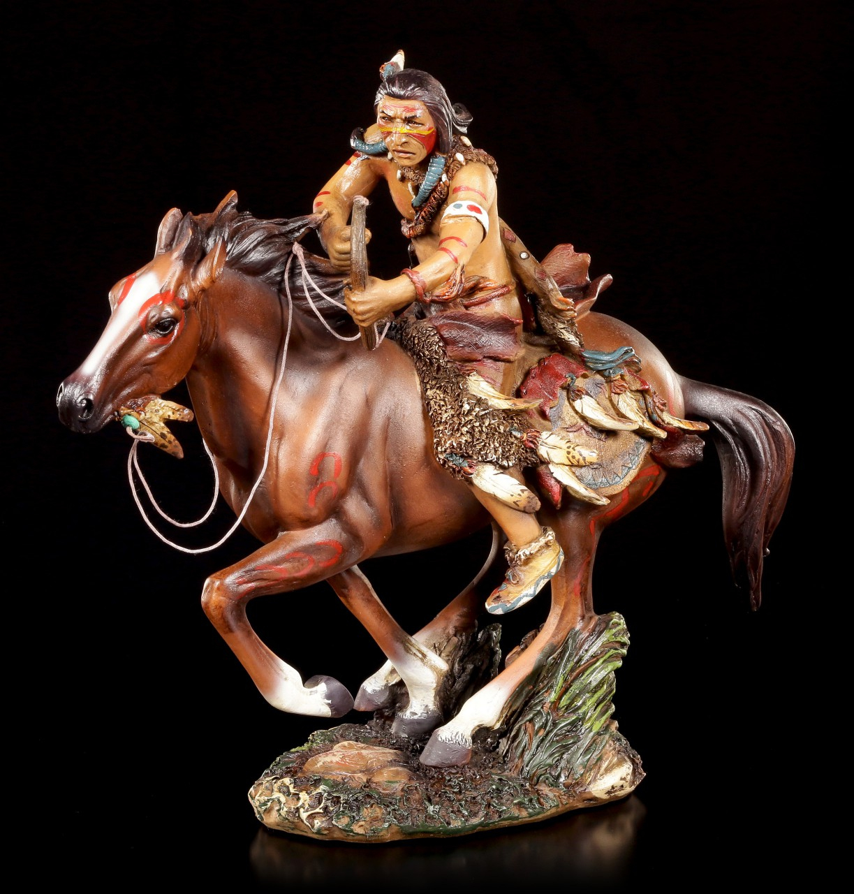 Indianer Figur - Krieger Auf Pferd | Indianer Mit Pferd tout Religion Der Indianer