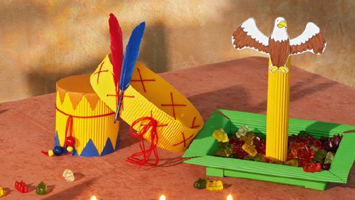 Indianer Kopfschmuck Basteln dedans Indianer Kindergeburtstag
