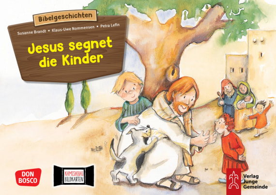 Jesus Segnet Die Kinder. Kamishibai Bildkartenset serapportantà Erzählungen Für Kinder