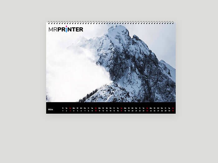 Kalender A4 Drucken » A4 Kalender Online Gestalten | Mrprinter à Eigenen Kalender Drucken