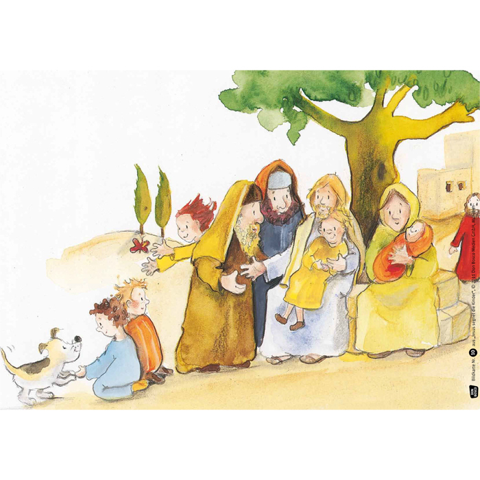 Kamishibai-Bildkarten, Jesus Segnet Die Kinder Günstig à Geschichte Für Kindern