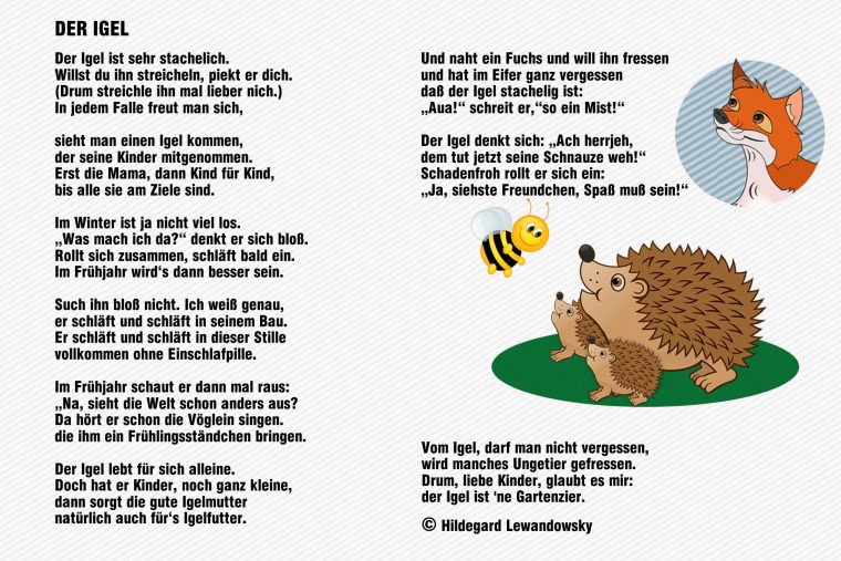 Képtalálat A Következőre: „Gedicht Igel" | Igel dedans Kinderlied Der Herbst Ist Da