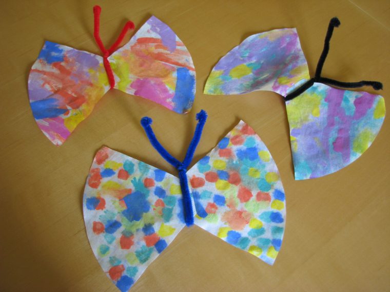 Kinder Basteln Schmetterlinge | Basteln Frühling Kinder concernant Basteln Kindergarten Frühling