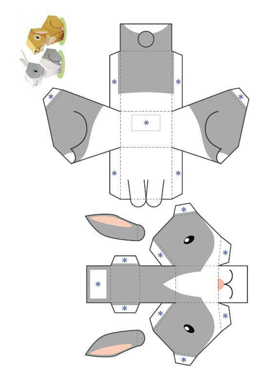 Lapin Paper Toy | Animais De Papel, Modelos De Papel dedans Paper Toy A Imprimer