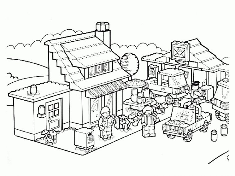 Lego City Coloring Pages | Lego Coloring, Lego Coloring pour Coloriage Lego City