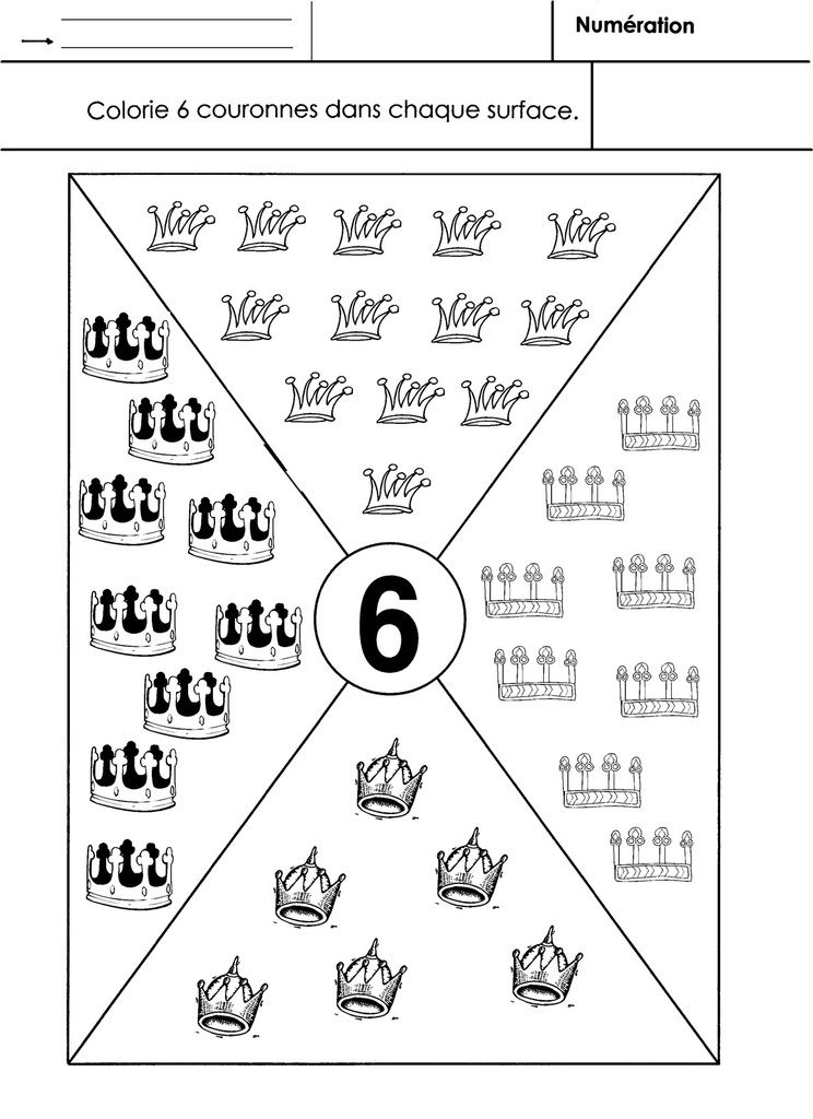 Les Rois Numération À 6 – École Maternelle Gellow intérieur Age Moyenne Section Maternelle
