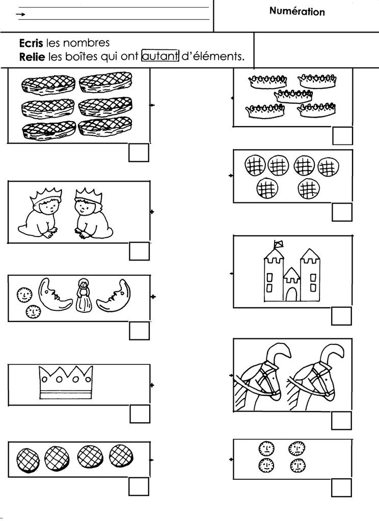 Les Rois Numérations, Notion "Autant" – École Maternelle serapportantà Age Moyenne Section Maternelle