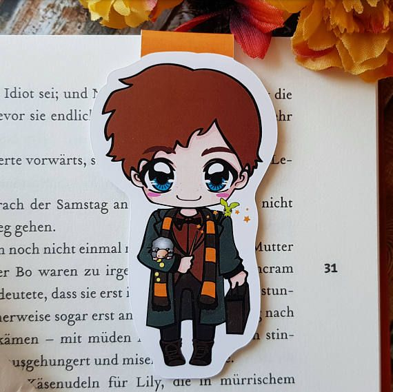 Magnet Lesezeichen Newt Scamander Inspiriert | Lesezeichen pour Magnetlesezeichen Basteln