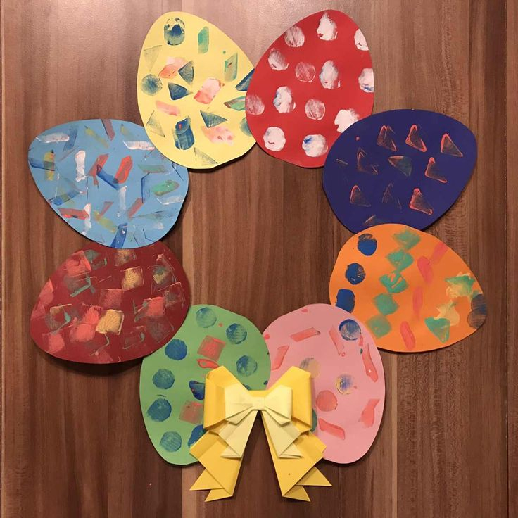 #Mamamausbasteln Für Kinder - Kartoffeldruck - Osterkranz destiné Basteln Mit Kindern Papier