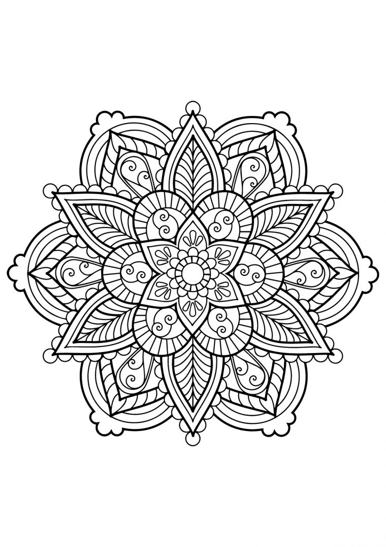 Mandala Livre Gratuit 28 – Mandalas – Coloriages concernant Mandala Pour Adulte