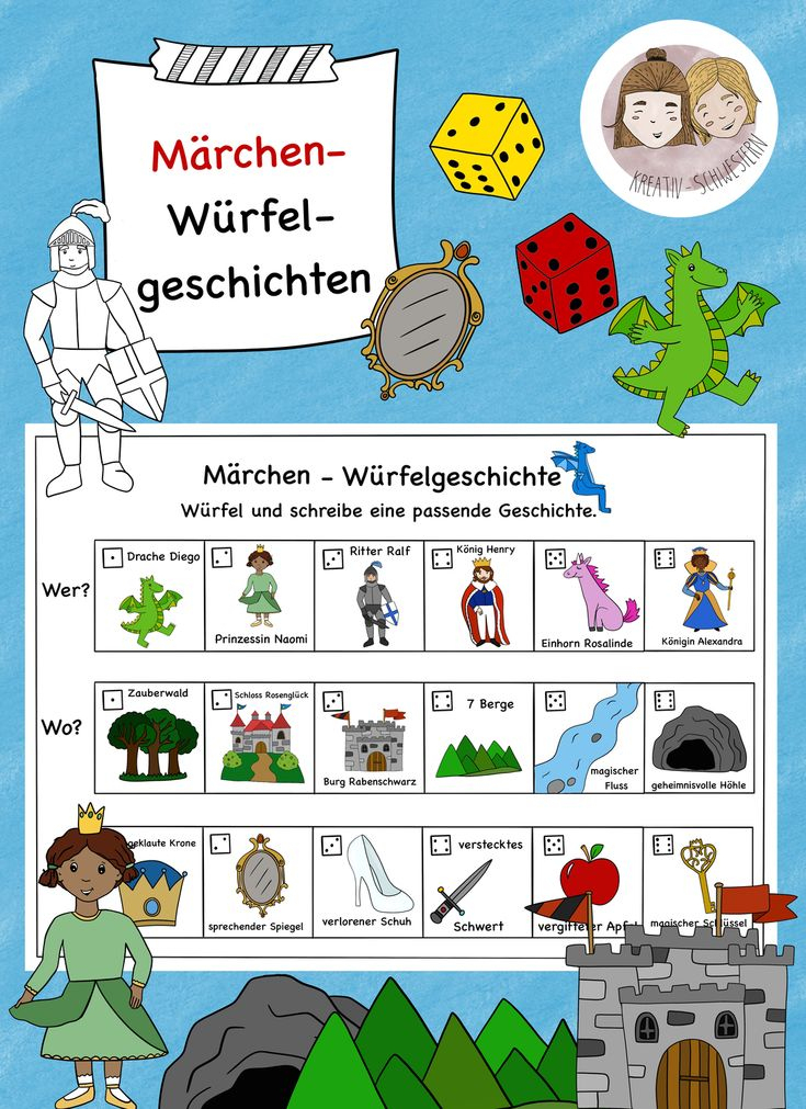 Märchen Würfelgeschichten, Würfelgeschichte Märchen serapportantà Drachengeschichte Grundschule
