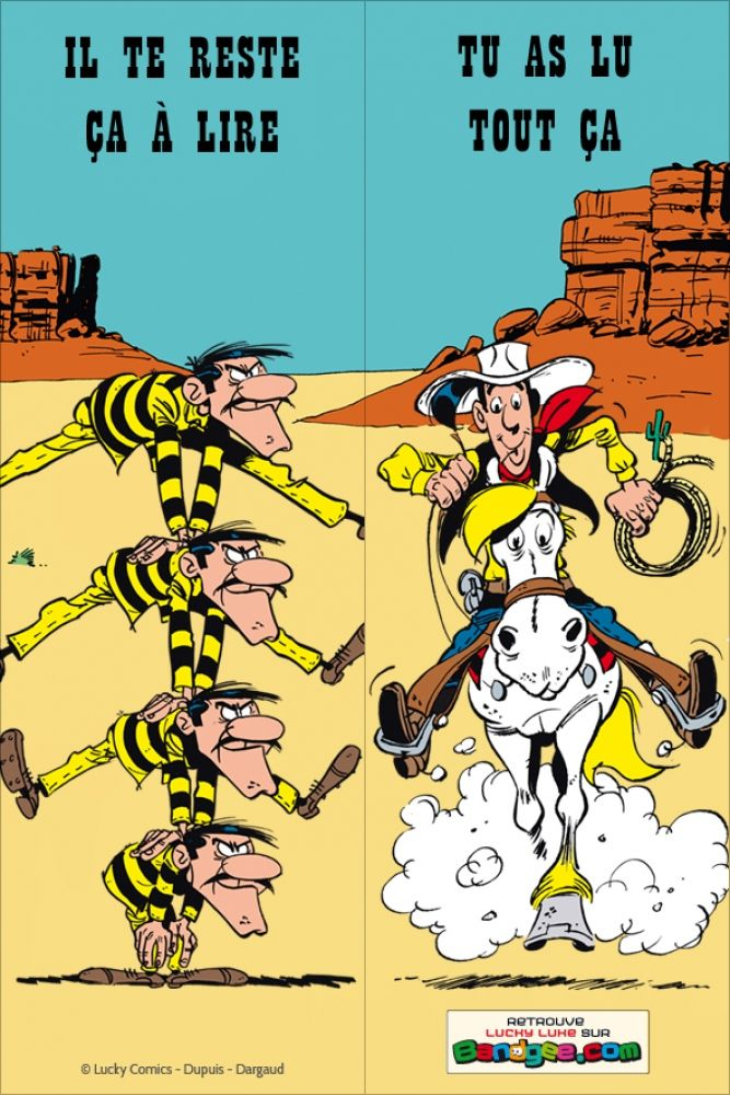 Marques-Pages | Poisson Jaune | Marque Page, Lucky Luke avec Bandgee