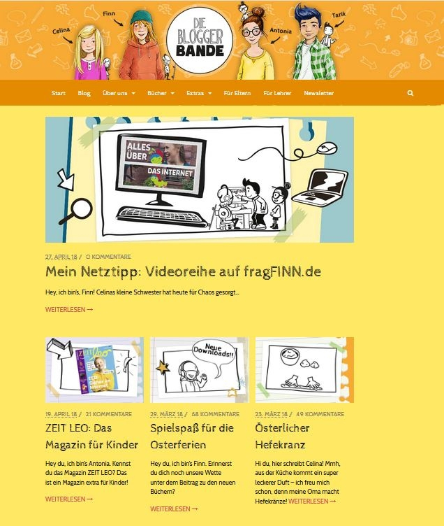 Mit Der Bloggerbande Bloggen | Wir Machen Kinderseiten destiné Kinderseiten Internet