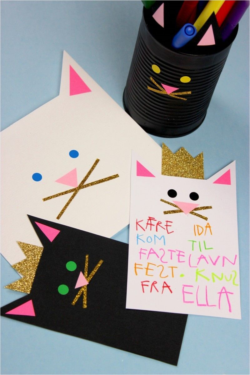 Mitgebsel Kindergeburtstag Basteln Geschenkideen -Katzen destiné Basteln Kindergeburtstag