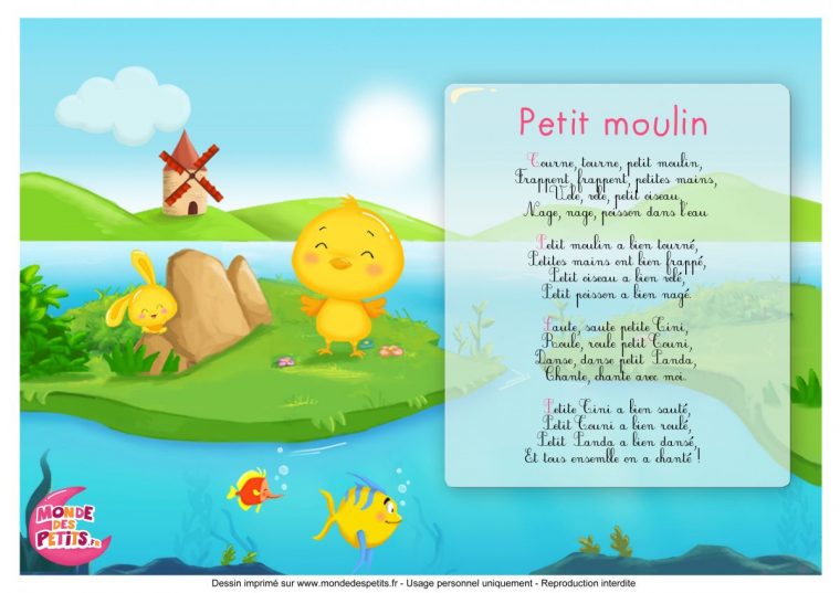 Moulin Comptine – Greatestcoloringbook avec Tourne Tourne Petit Moulin Paroles Pdf