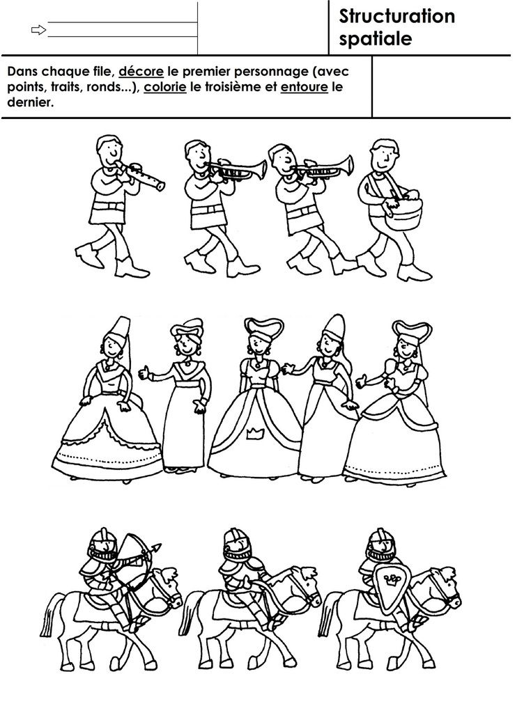 Moyen-Age, Identifier Le Premier, Le Dernier Dans Une File destiné Age Moyenne Section Maternelle