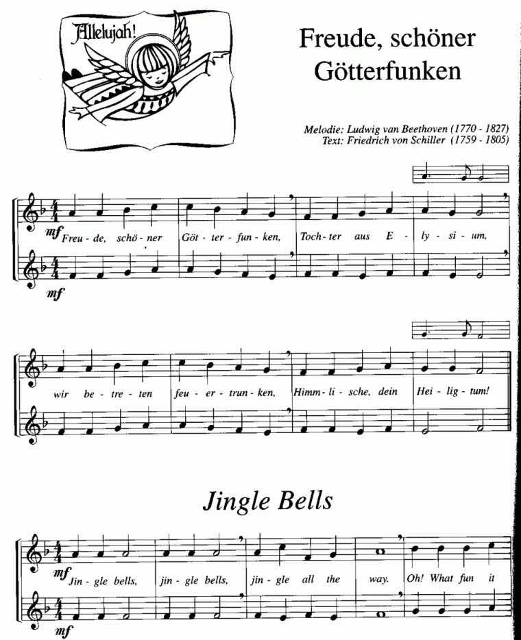 Musica/Detail/Fröhliche Weihnacht Mit Der pour Fröhliche Weihnacht Überall Klaviernoten