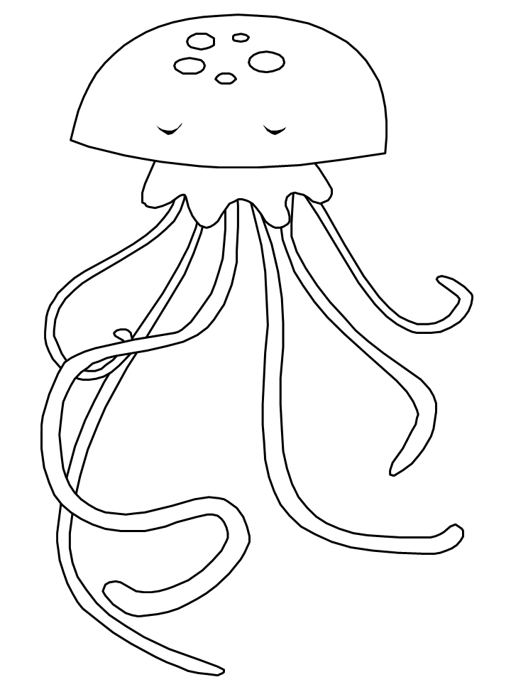 jelly fish coloring page