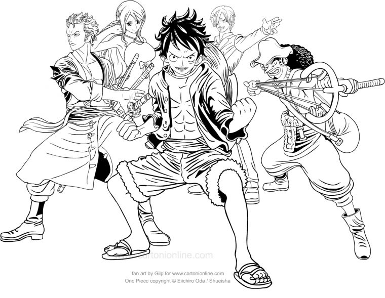 One Piece Coloring Pages – Coloring Home avec Coloriage One Piece Luffy A Imprimer