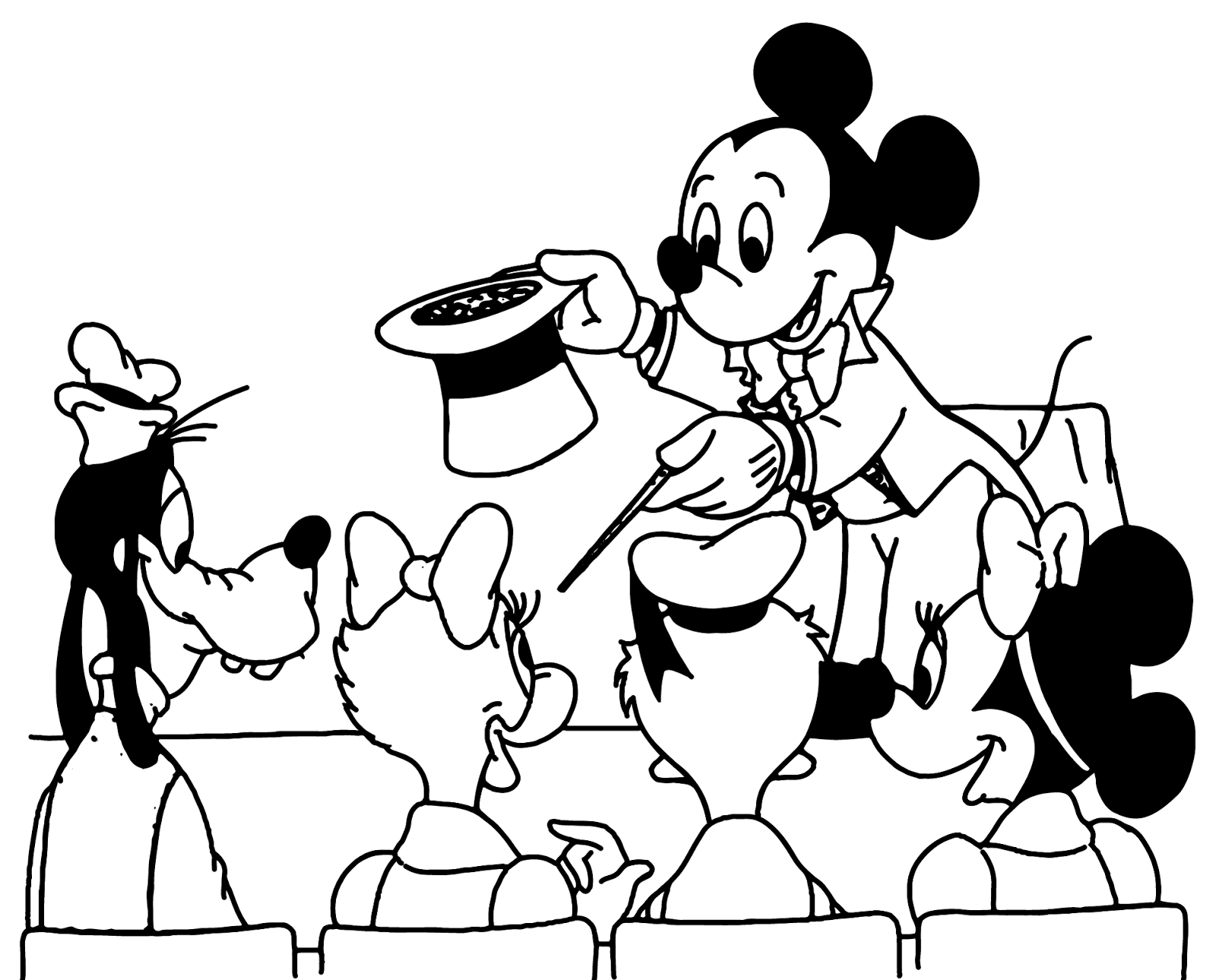 Páginas Para Colorear Originales Original Coloring Pages concernant Coloriage Mickey Magicien