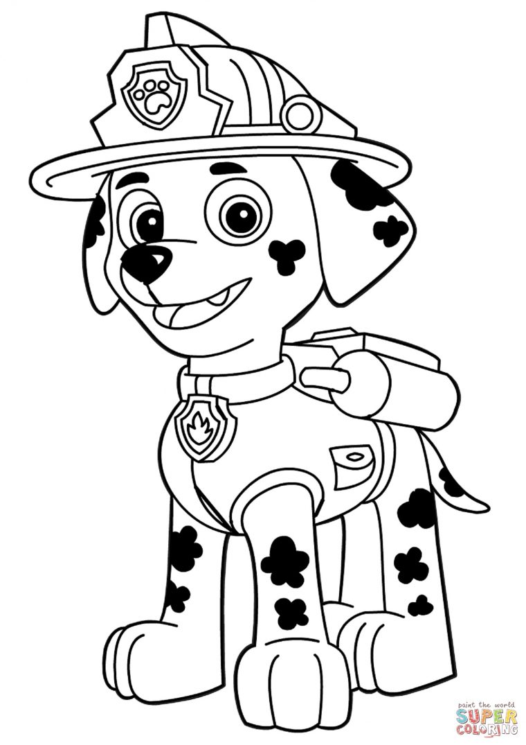 paw patrol chase coloring pages