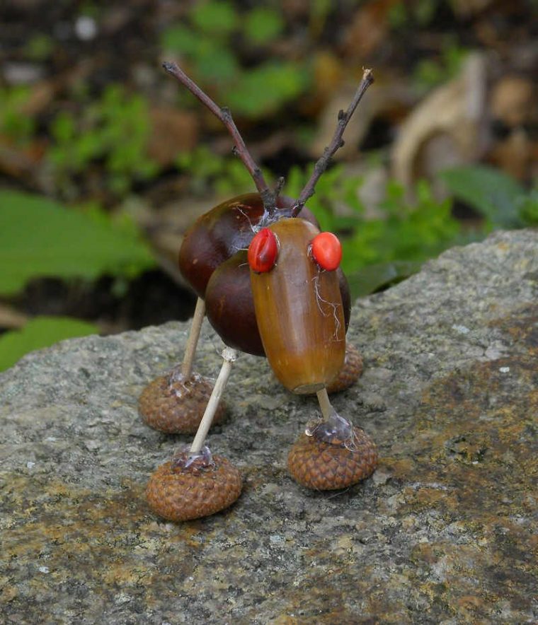 Pin Auf Nature: Acorns And Conkers ♥ Art & Craft Ideas For à Kastanien Basteln Kindern