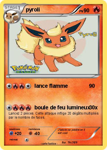 Pokémon Pyroli 206 206 – Lance Flamme – Ma Carte Pokémon pour Coloriage Pokemon Pyroli