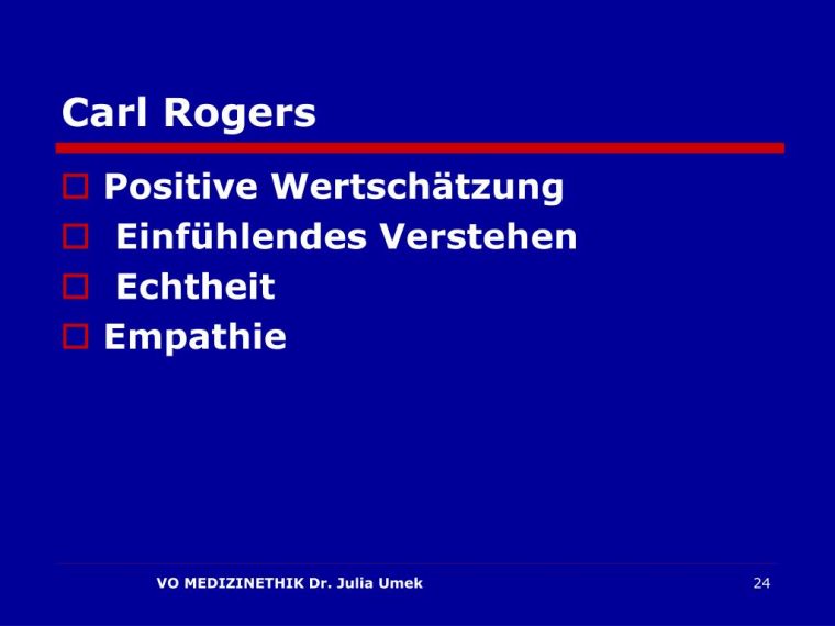Ppt – Ethische Probleme In Der Medizin Dr. Julia Umek avec Carl Rogers Kommunikation
