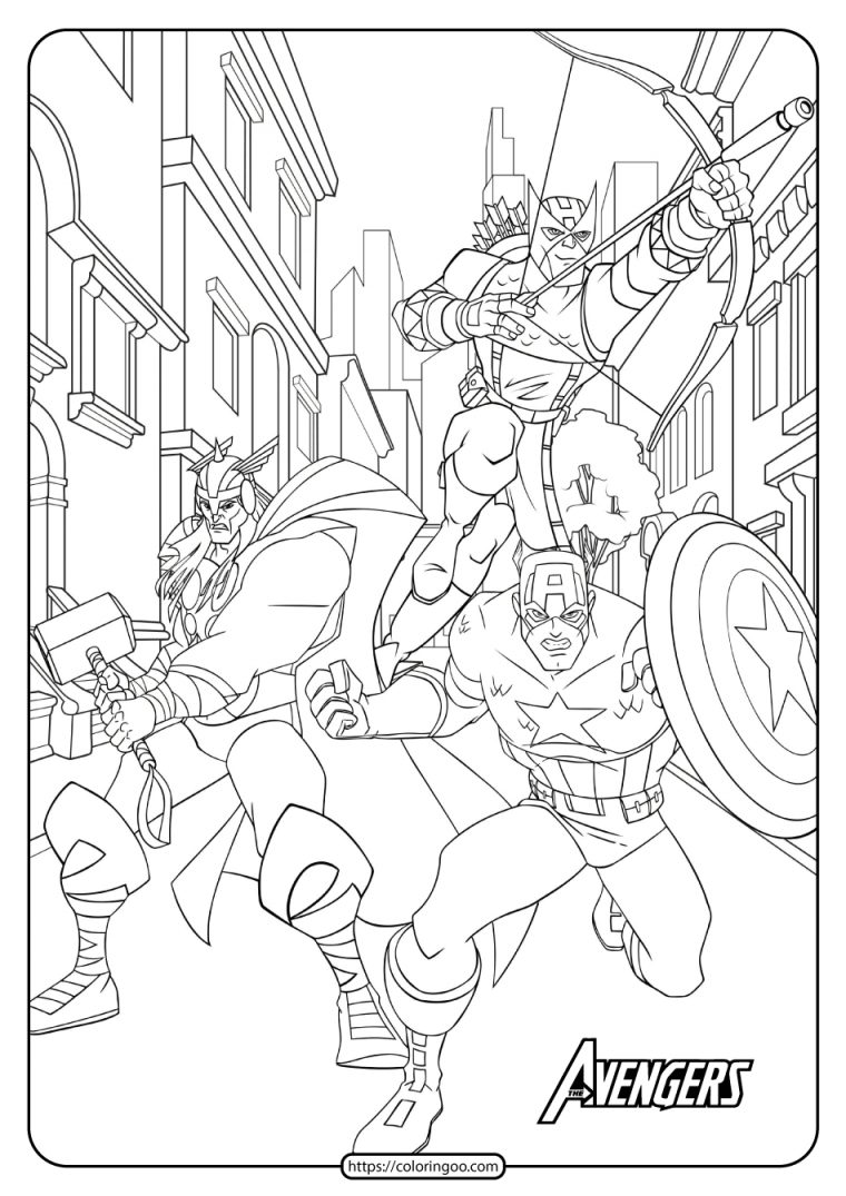 Printable The Avengers Coloring Book And Pages 02 encequiconcerne Coloriages Avengers