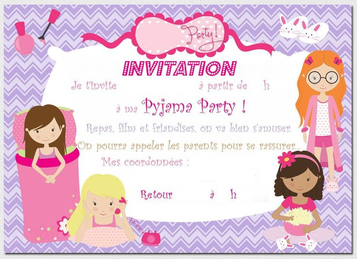 Pyjama Party !!! – Les Lubies D'Annabelle | Soirée Pyjama encequiconcerne Invitation Anniversaire Fille Gratuite À Imprimer