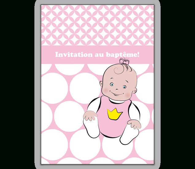 Rosa Einladungskarte Zur Taufe Mit Krone: Invitation Au encequiconcerne Einladungskarte Krone