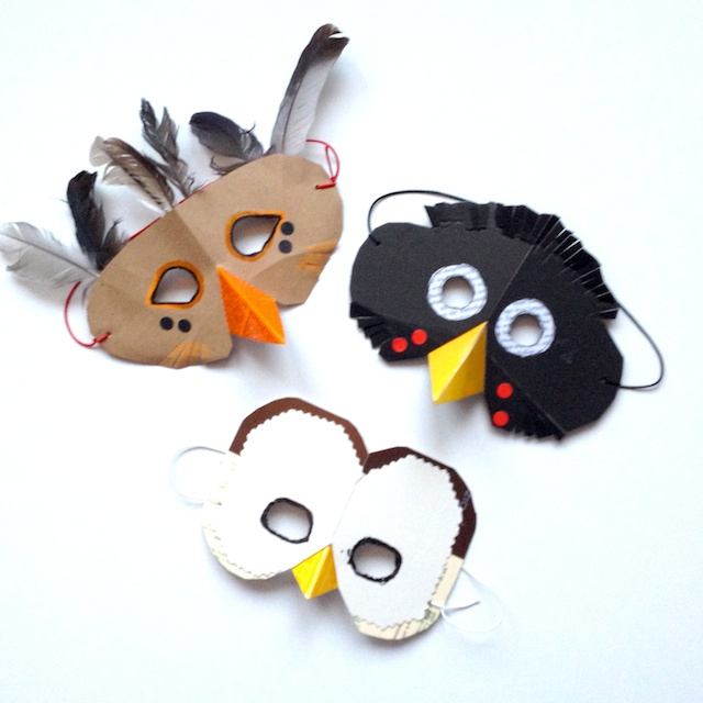 Schaeresteipapier: Vogelhochzeit – Kindermasken pour Masken Zum Selber Bemalen