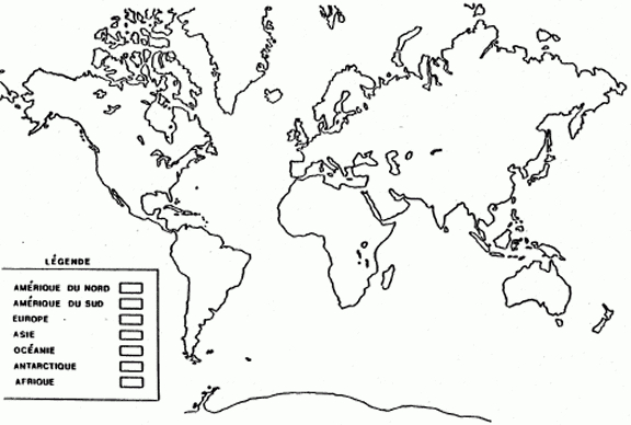 Sciences Humaines – 6E Année – Unité 1 – Écoles serapportantà Mappemonde Coloriage